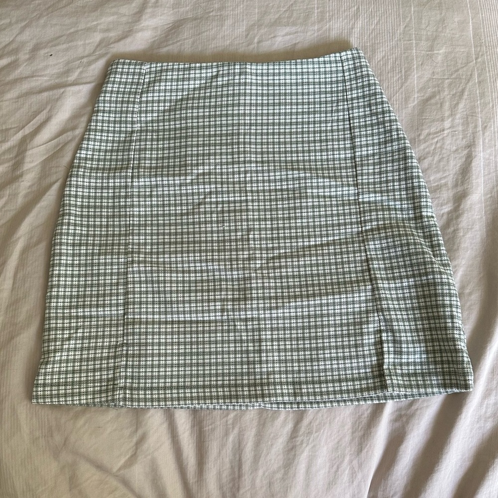 John Galt green mini skirt